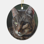 HanaTabbykatzen-Malereikunst Keramik Ornament (Links)