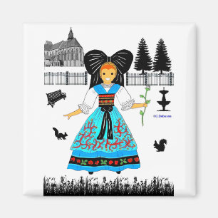Hanau, Elsass, Frankreich Magnet
