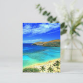 Hanauma Bay Beach Aloha! Postkarte (Stehend Vorderseite)