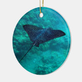 Hanauma Bay Hawaii Gepunktet Eagle Ray Keramik Ornament (Links)