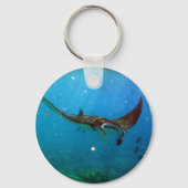 Hanauma Bay Hawaii Gepunktet Eagle Ray Schlüsselanhänger (Rückseite)