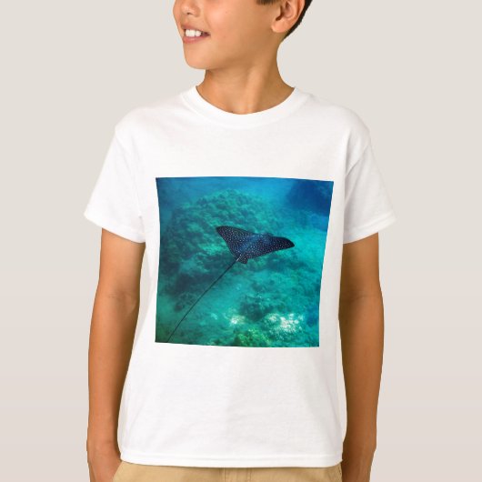 Hanauma Bay Hawaii Gepunktet Eagle Ray T-Shirt (Vorderseite)