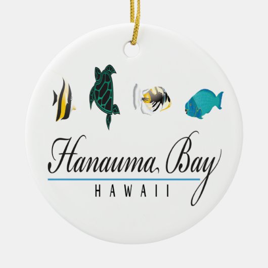 Hanauma Bay Hawaii Marine Life Keramik Ornament (Vorne)