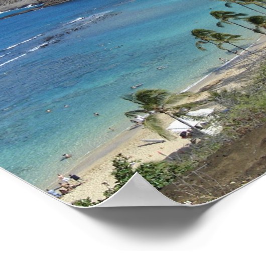 Hanauma Bay hawaii Poster (Ecke)