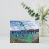 Hanauma Bay Hawaii Postkarte (Stehend Vorderseite)