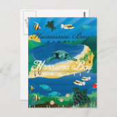 Hanauma Bay Hawaii Postkarte (Vorne/Hinten)