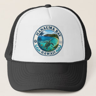 Hanauma Bay Hawaii Retro-Reise-Logo  Truckerkappe