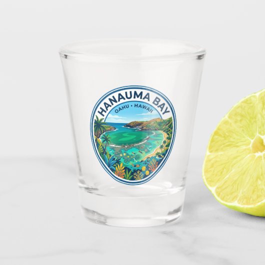 Hanauma Bay Hawaii Schnapsglas (Vorderseite)