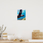Hanauma Bay Hawaii Sea Turtle Poster (Küche)