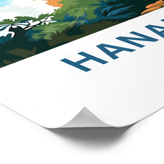 Hanauma Bay Hawaii Travel Print Poster (Ecke)