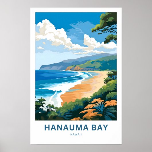 Hanauma Bay Hawaii Travel Print Poster (Vorne)