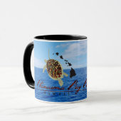 Hanauma Bay Hawaii Turtle and Hawaii Inseln Tasse (Vorderseite Links)