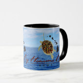 Hanauma Bay Hawaii Turtle and Hawaii Inseln Tasse (VorderseiteRechts)