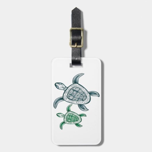 Hanauma Bay Hawaii Turtle Gepäckanhänger (Vorderseite vertikal)