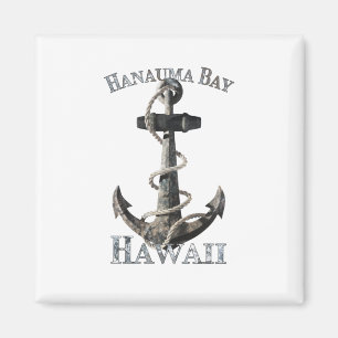 Hanauma Bay Hawaii Vacation Nautical Anchor Sailin Magnet