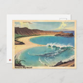 Hanauma Bay Hawaii Vintage Reise Postkarte (Vorne/Hinten)