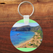 Hanauma Bay, Honolulu, Oahu, Hawaii View Schlüsselanhänger (Vorderseite)