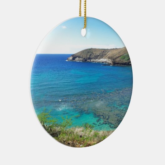 Hanauma Bay Oahu Hawaii Keramik Ornament (Rechts)
