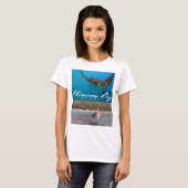 Hanauma Bay Oahu Hawaii Manta Ray und Turtle T-Shirt (Vorne ganz)