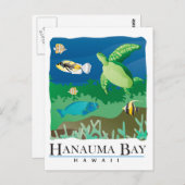 Hanauma Bay Oahu Hawaii Postkarte (Vorne/Hinten)