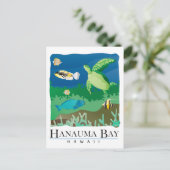 Hanauma Bay Oahu Hawaii Postkarte (Stehend Vorderseite)