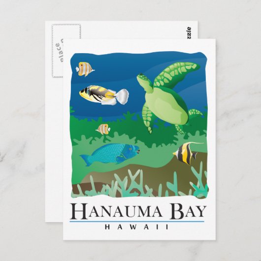Hanauma Bay Oahu Hawaii Postkarte (Vorne/Hinten)
