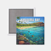 Hanauma Bay Oahu Hawaii Travel Magnet (Vorderseite/Rückseite)