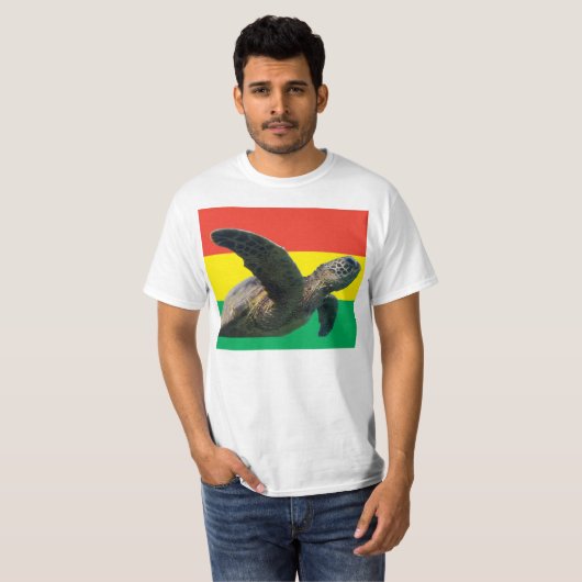 Hanauma Bay Oahu Reggae Hawaii Turtle T-Shirt (Vorne ganz)