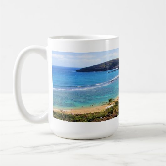 Hanauma Bucht, Ansicht Honolulus, Oahu, Hawaii Kaffeetasse (Links)