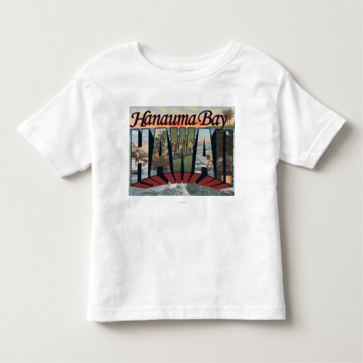 Hanauma Bucht, Hawaii - große Buchstabe-Szenen Kleinkind T-shirt (Vorderseite)