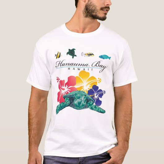 Hanauma Bucht-Hawaii-Insel-Schildkröte T-Shirt (Vorderseite)