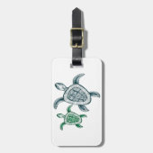 Hanauma Bucht-Hawaii-Schildkröte Gepäckanhänger (Vorderseite vertikal)