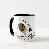 Hanauma Bucht-Hawaii-Schildkröte und Hawaii-Inseln Tasse (Vorderseite Links)