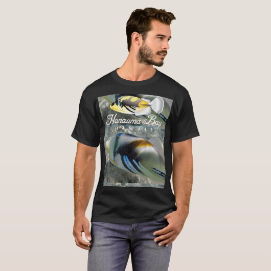 Hanauma Bucht-Hawaii-Staats-Fische T-Shirt (Vorne ganz)