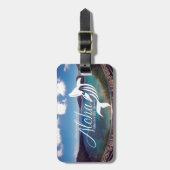 Hanauma Bucht-Hawaii-Wal Gepäckanhänger (Vorderseite vertikal)