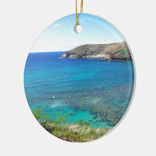 Hanauma Bucht Oahu Hawaii Keramik Ornament (Links)