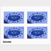 Hanbir lächeln. rechteckiger aufkleber (Blatt)