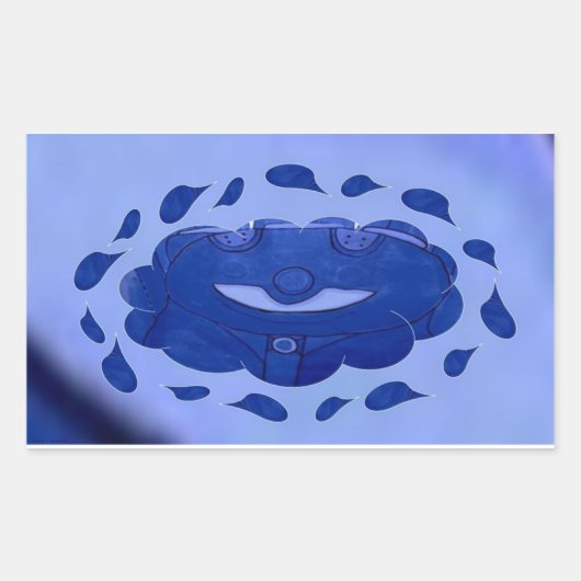 Hanbir lächeln. rechteckiger aufkleber (Vorderseite)