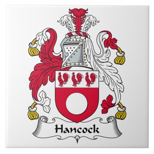 Hancock-Familienwappen Fliese (Vorderseite)