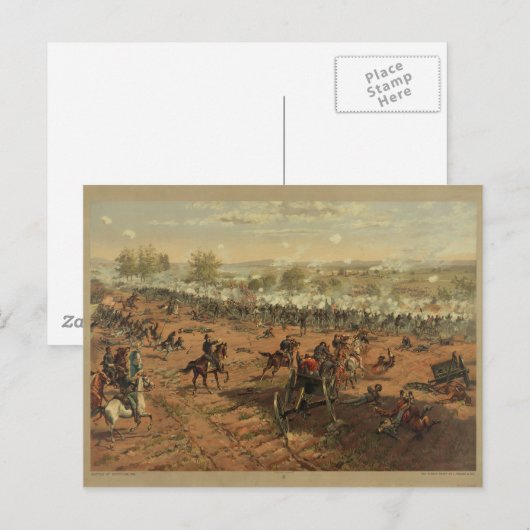 Hancock in Gettysburg by Thure de Thulstrup Postkarte (Vorne/Hinten)