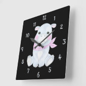 Hancy die Hippo-Wall-Uhr Quadratische Wanduhr (Winkel)