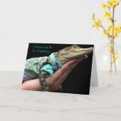 Hand Alligator Grußkarte verleihen Karte (Gelbe Blume)