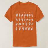 Hand Alphabet American Sign Language Teacher T-Shirt (Design vorne)