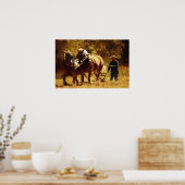 Hand an den Pflug Poster (Küche)