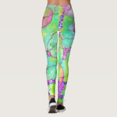Hand And Digitally Painted Pattern Art 41 Leggings (Rückseite)
