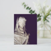 Hand auf Herzen Postkarte (Stehend Vorderseite)