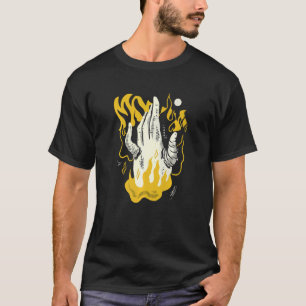 Hand-Beängstigend-Surreal-Burning-Teufel T-Shirt