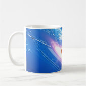 Hand berührt Erde Kaffeetasse (Links)