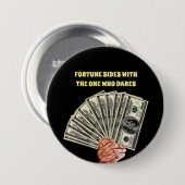 Hand-Besitz-Hundert-Dollar-Scheine-Finanzierung Button (Vorne & Hinten)