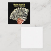 Hand-Besitz-Hundert-Dollar-Scheine-Finanzierung Quadratische Visitenkarte (Vorne/Hinten)